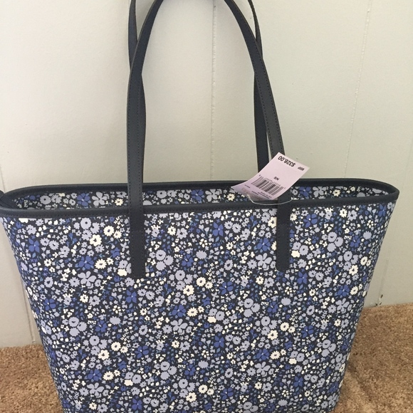 Michael Kors Navy Floral Emry Tote - Picture 6 of 8
